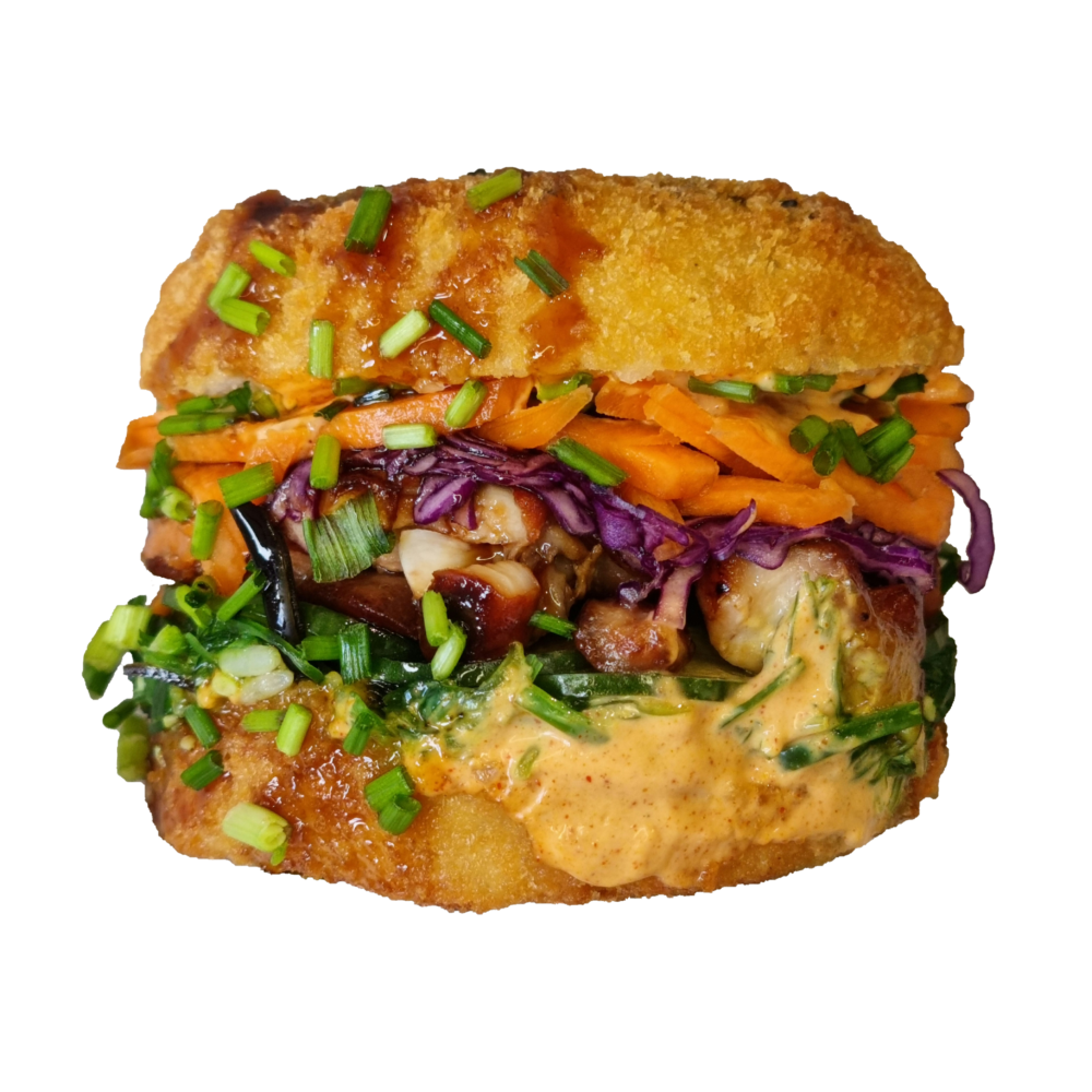 Teriyaki kana sushi burger