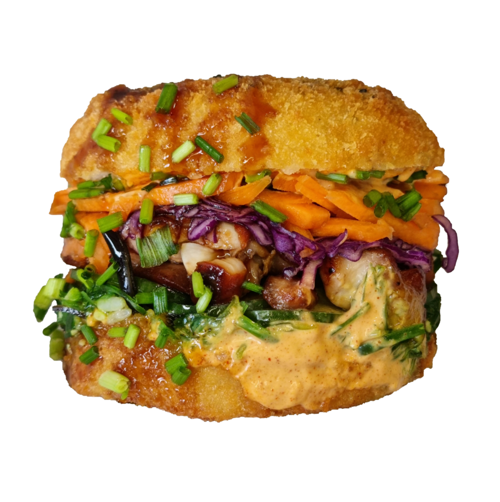 Teriyaki kana sushi burger